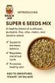 Snack Jar 6 Seeds Mix | Power Packed Superfood Snack | Rich in Protein, Fiber & Omega-3 | 200g. 
