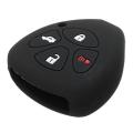 Toyota Camry Car Silicon Remote 4 Key Cover - Black Color. 