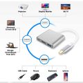 Sounce 3 In 1 Type C USB 3.1 To USB-C 4K HDMI USB 3.0 Adapter Hub Type-C Multiport AV Converter  Any HDMI Monitor Like TV, Projector 4K HDMI Output USB 3.0 & USB C 100W Fasting Charging for MacBook/Mac Pro Air iPad Pro & More USB-C Port Device - Rose Gold. 