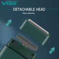 VGR V-390 Professional Electric Ultra Thin Shaver Rechargeable Razor for Face Care Beard Trimmer Reciprocating Blade with USB Travel Shaver, Men's Electric Razor, Electric Shaver - Green. 