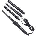 Kemei Hair Curler 4 in 1 Curling Iron Removable Curler Roller Conical & Gourd-shaped Curling Wand Electric Hair Styler Curls. 