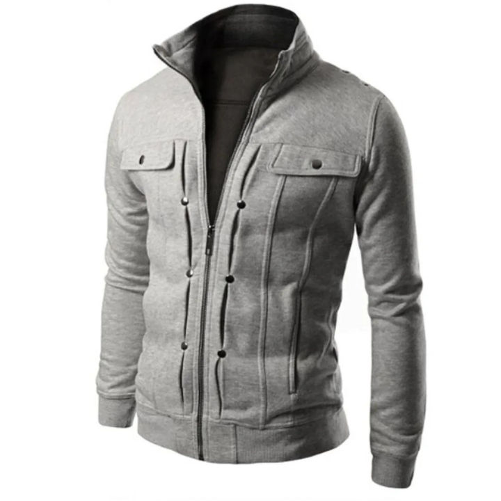 Mens military style zip up jacket hotsell