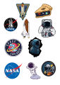 Aesthetic Art Stickers - Nasa Sticker - Space Sticker for mobile back, Laptop, dairy and for decorating your stuff and making them look more attractive - Cool Assorted - Pack of 10. 