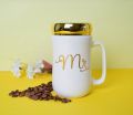 "Mr and Mrs Mugs: Couple Mugs with Mirror Lid - Perfect Couples Gifts for Wedding Anniversary, Engagement, Christmas, and Valentines Day. Ideal for Husband and Wife, Him/Her, His Hers - Unique Newlywed Gift". 