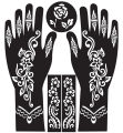 Arabic Bridal Mehndi Design Henna Mehandi Stencils Stickers62. 