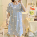 confinement clothes summer thin pajamas dress postpartum lactation 5 months pregnant women postpartum nursing skirts plus size summer dress. 
