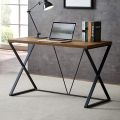 Smart Wooden Computer Table with X-Base Design - Versatile Home and Office Desk for Efficient Work and Study. 