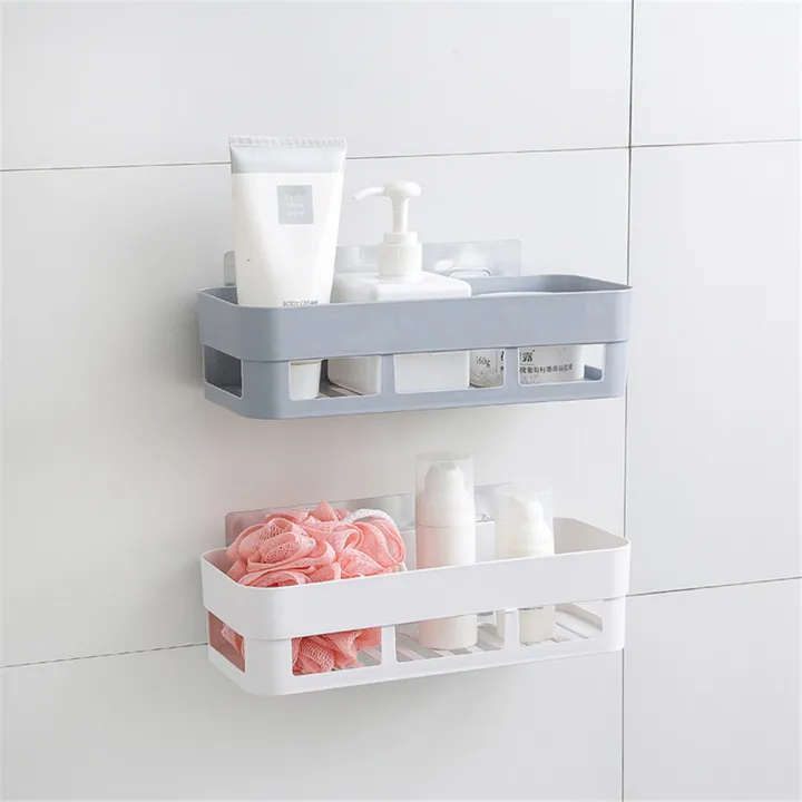NEW%201pc%20Bathroom%20Storage%20Rectangular%20Rack%20&%20Corner%20Shelf%20Organizer%20No%20Drill%20for%20Shower%20Soap%20Shampoo%20Holder%20Toilet%20Storage%20Accessories%20with%20Drainage%20hole%20-%20Image%202