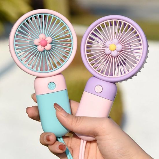 Portable Mini Small Hand Held Fan Soft Silicone Mini USB Rechargeable Portable Pocket Fan for Outdoor,Handheld Fan, Commute, Office, Travel