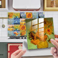 6x6 size Peel and stick backsplash tile stickers Decorative Self-adhesive Heat resistant Self adhesive kitchen tile decals Water resistant Glossy finish Bathroom splashback film for Home decor. 