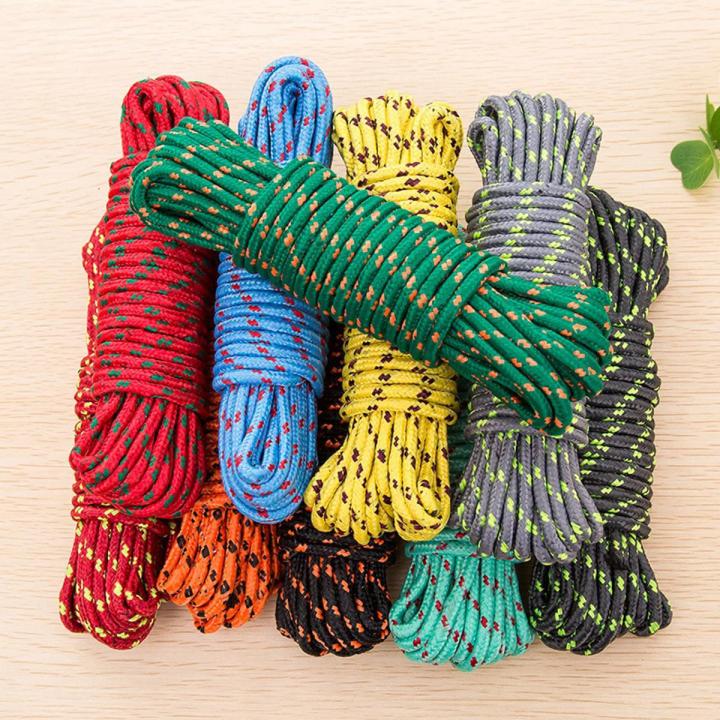 10M Nylon Barrier Clothesline Non-Slip Clothesline Windproof Clothesline Clothesline Quilt Airing Rope Outdoor Travel Household