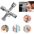 4 In1 Meter Box Key Gas Key Meter Key Multi-Functional Utilities Key for Electric Cupboard Cabinet Opening Key. 