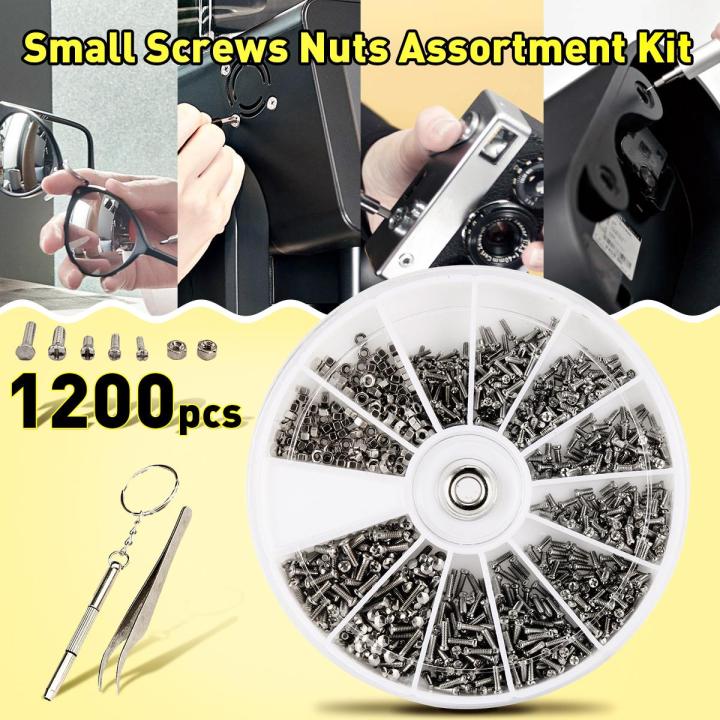 1200pcs/One set of screw boxes Garden Tool  - Screw box, screwdriver, elbow forceps