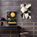 Home Décor Canvas Art Picture Prints 3 Pieces Nordic Geometric Canvas Wall Art Print Decorative for Living Room Home Décor Frame. 