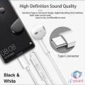 Type C wired Earpods | Type C Handfree for iPhone 15,16 Series Samsung, Oppo, Vivo, Infinix, Techno and other Andriod Smart Phones| Premium Quality Type C handsfree with boosted bass Stereo Sound with Built in Mic. 
