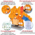 Pocket Monster Lego Building Blocks Pikachu Charmander Bulbasaur Pokeball Nano Blocks Cute Cartoon Anime Character Toy. 