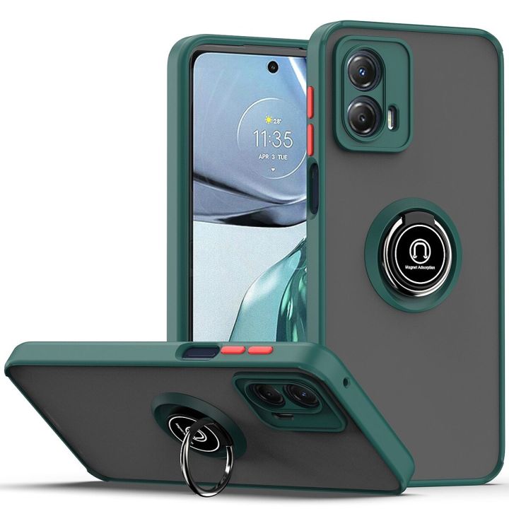lthmy for Motorola Moto G 5G 2023 case ring Holder Kickstand Matte Back Soft Bumper Hybrid Protective Cover case