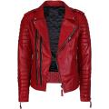 Men Leather Jacket Leather Mens Rider Jacket Red Jacket Fashion Jacket Faux Leather Jacket. 