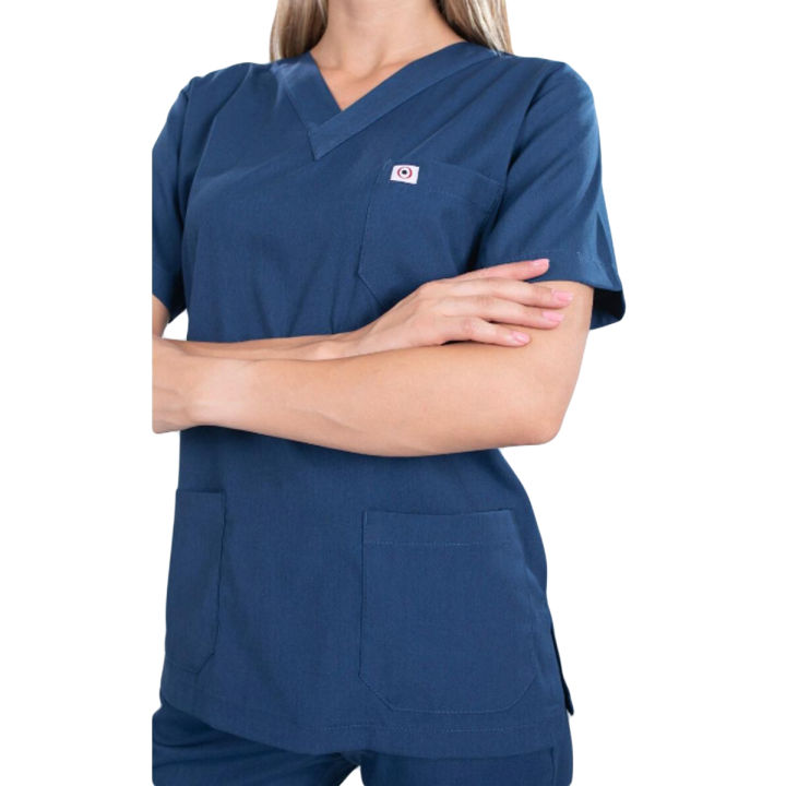 Doctor Scrub Nursing Uniform V Neck Unisex Navy Blue OT Kit
