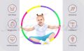 MTJ   Sports Hoop Weighted Hula Hoop, ACU Hoop , Weight Loss Fitness Workout with ridges. (Rainbow Colors). 