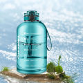 3 Liter Water Bottles with Times to Drink Motivational Straw Sports Big Jug with Handle Leak Proof BPA Free for Men and Women. 