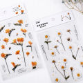 1Sheet Spring Flowers PET Stickers DIY Plants Stickers for Journal Diary Scrapbooking Decoration Album Decorative Stickers. 