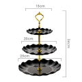 European-style Fruit Plate Emerald Green Three-layer Cake Plates Candy Dessert Multi-layer Tray Afternoon Tea Snack Stand Household. 