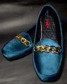 Chain-trim Suede Velvet Loafers, Women's Fashion, Footwear For Women - Slippers for Women. 