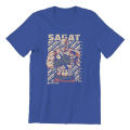 Sagat-Street Fighter T-Shirts Men Vs Game Casual Pure Cotton Tees Crewneck Short Sleeve T Shirts Printing Clothes. 