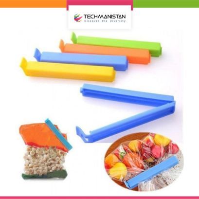 Pack of 12 - Multicolor Reusable Plastic Food Snack Storage Seal Sealing Bag Clips Sealer Clamp Plastic Tool, Sealing Clips, Food Bag Clips, Chip Bag Clips, Bread Bag Clips, Bag Clips For Food, Plastic Bag Clips, Seal Pour Food Storage Bag Clip