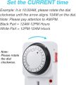 HBN 24 Hour Programmable Mechanical Timer Plug Switch, Energy Saving UK Plug-in Indoor Timer Socket for Lights, Lamp and Home Appliances (13A/3120W, 2 Pack). 
