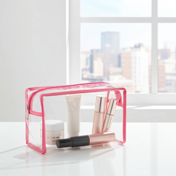 Cosmetic Bag Organizer Makeup Storage Jewellery Vanity Box (Transparent) 9X5X5 Inch.