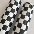 40x30CM Glossy Racing Sport Black White Checkered Flag Sticker Vinyl Film Adhesive Car Bike Motorcycle Laptop mobile Decal Car Wrap. 