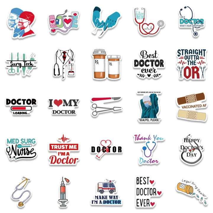 10%20PCS%20High%20Quality%20PVC%20Medical%20Stickers%20Medical%20Tools%20Stickers%20For%20Medical%20Students%20Nurses%20Doctors%20Paramedics%20Luggage%20Laptop%20IPad%20Gift%20Journal%20Books%20Stickers%20-%20Image%202