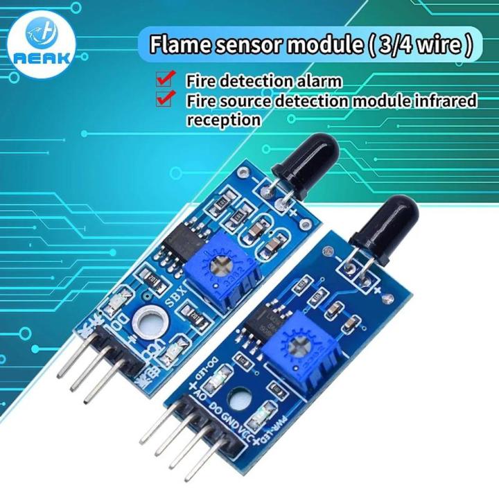 IR Flame Detection Sensor 3/4 Pin Module Fire Detector Infrared ...