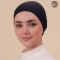 Black Hijab Caps Plain. Black Hijab Cap Simple. Black Hijab Cap for Girls. Black Colour Hijab Cap. 