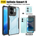 For infinix Smart 9 Shockproof Phone Case Smart 8 Hot 50i X6531 Privacy Tempered Glass Screen Protector. 