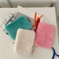 1Pcs Cute Card Coin Purse Mini Wallets for Girls Women Plush Solid Color with Zipper Korean Style. 