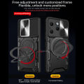 PlusCase for Infinix Hot 40 / Infinix Hot 40 Pro 360° Rotate Ring Stand Full Protection Slide Lens Cover Shockproof Case. 