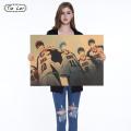 Kuroko Basketball Poster Classic Anime Cartoon Kraft Wall Stickers Cartoon Decorative Painting 51.5x36cm. 