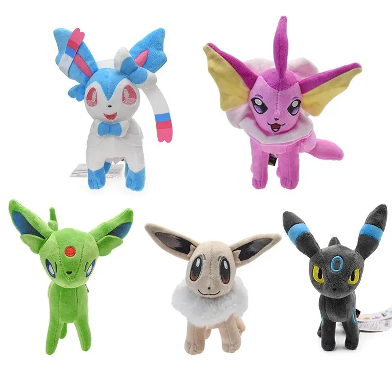 New Style Shiny Eevee Evolution Pokemon Plush Toy Flareon Vaporeon Umbreon Leafeon Sylveon Pikachu Stuffed Doll Kids Gift Daraz.pk