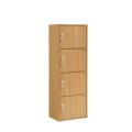 Wooden Cabinet - 3 Tier Wood Storage Cabinet for Living Room with Magnetic Door, Space Saving Furniture for Home, Kitchen Wood Cupboard, Almari by Home Decor Decorative. 