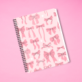 Mayfair Moments - Pink Bows Notebook | A5 , A4 Sizes 200 pages | Girls Notebook | Cute Notebook | Girls Diary | Pink Diary. 