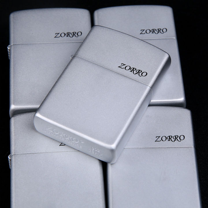 Factory Direct Sales Zorro Lighter Windproof Genuine Goods Ultra-Thin Pure Copper Men's Kerosene Personalized Creative Men's Gift