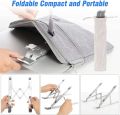 Aluminum laptop stand for bed and office use lightweight ventilate, portable laptop stand  with 7-Level adjustable Height for 11 - 17 Inch notebook stand High Quality Aluminium laptop stand with non-slip silicon grip.. 