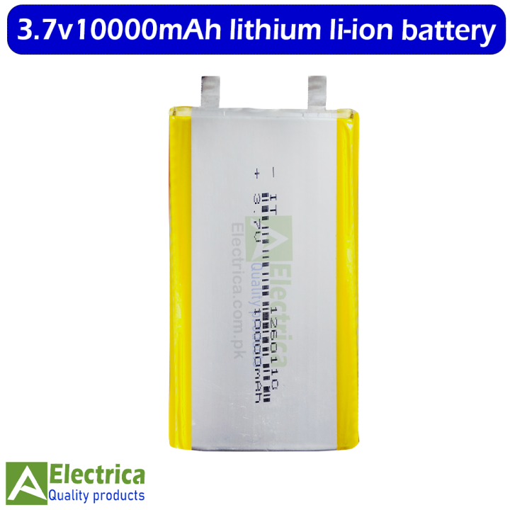 3.7V 10000mAh 100*60*11mm Lithium Ion Battery for Power Bank DIY ,Toys or Arduino Projects by Electrica