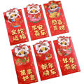 6pcs Cartoon Chinese Style 2025 Snake Year Red Envelopes Hongbao Traditional Red Bag Blessing Thickened Good Red Packets Spring Festival Supplies. 