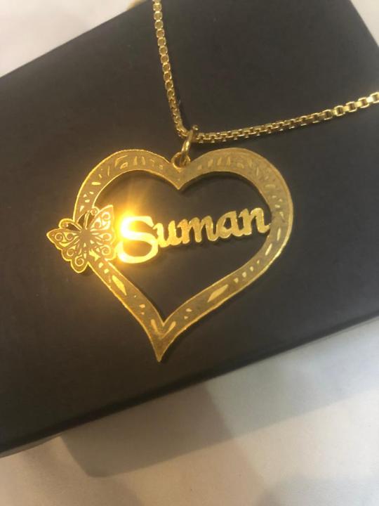 Heart Usman Name Locket The Jewel Lodge Name Necklace For Girls