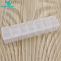 Green Home Compartment Storage Box Portable 7 Grids Daily Use Pill Box Tablets Box. 