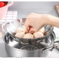 HTS  Stainless Steel Folding Steamer, Fruits / vegetables Basket Steamed Food Rack, Steamer Insert for Instant Pots , Chicken and Dumplings, Steamer Serving Bowl, Folding Steaming Basket, Collapsible Baskets for Cooking Food, Expandable, 1 Pc. 